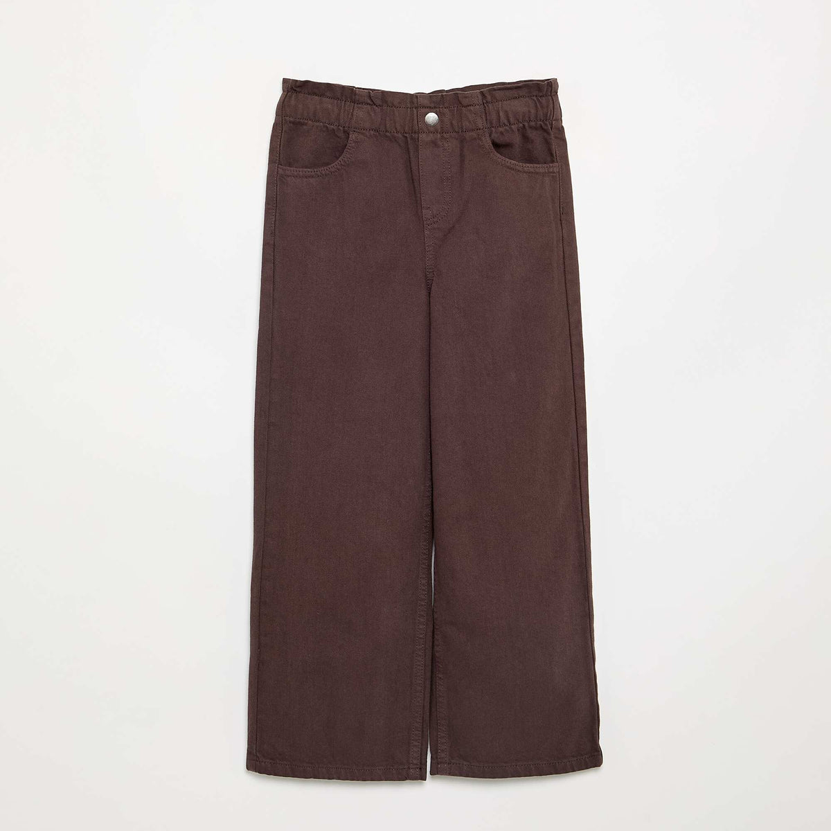 Pantalon large en denim MARRON