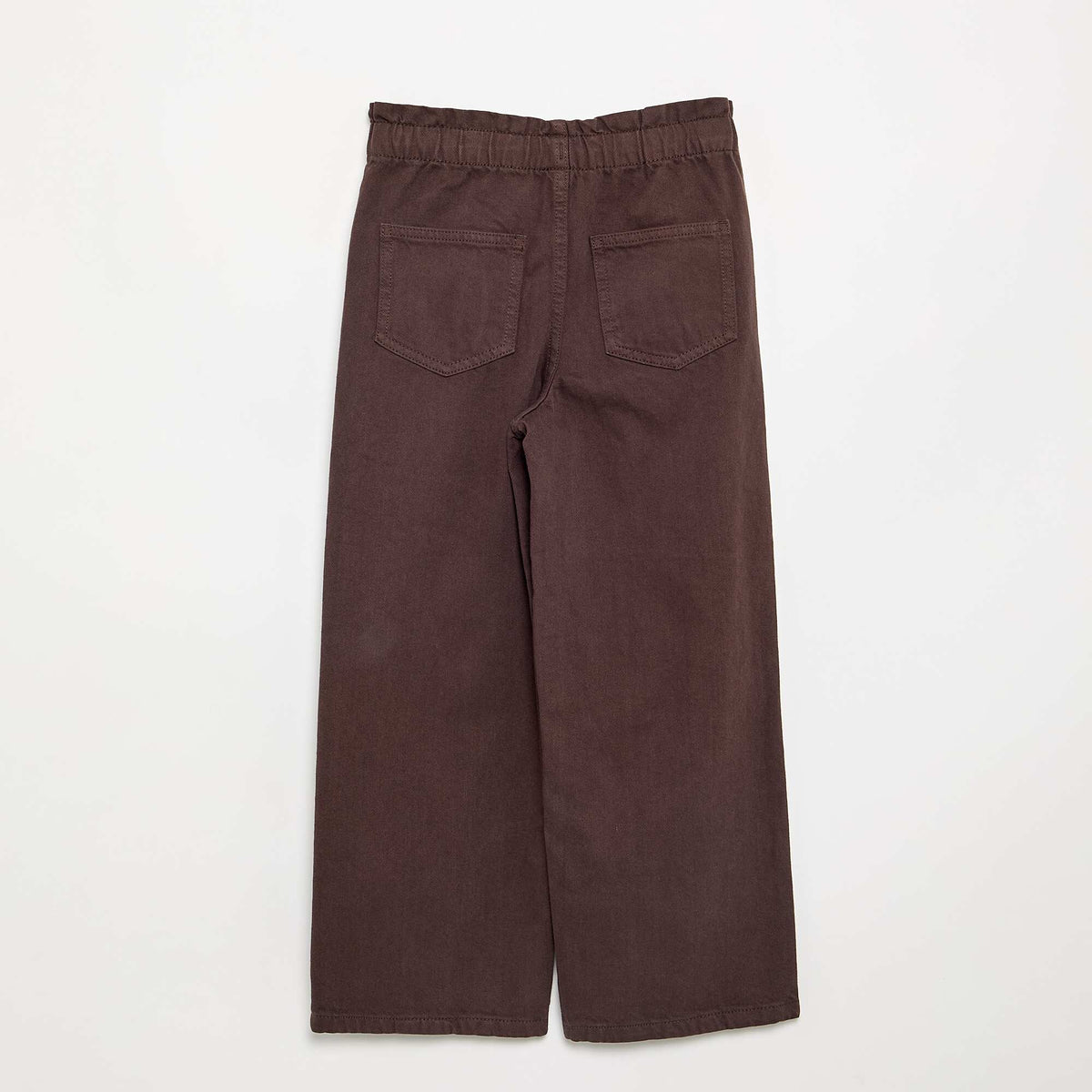 Pantalon large en denim MARRON
