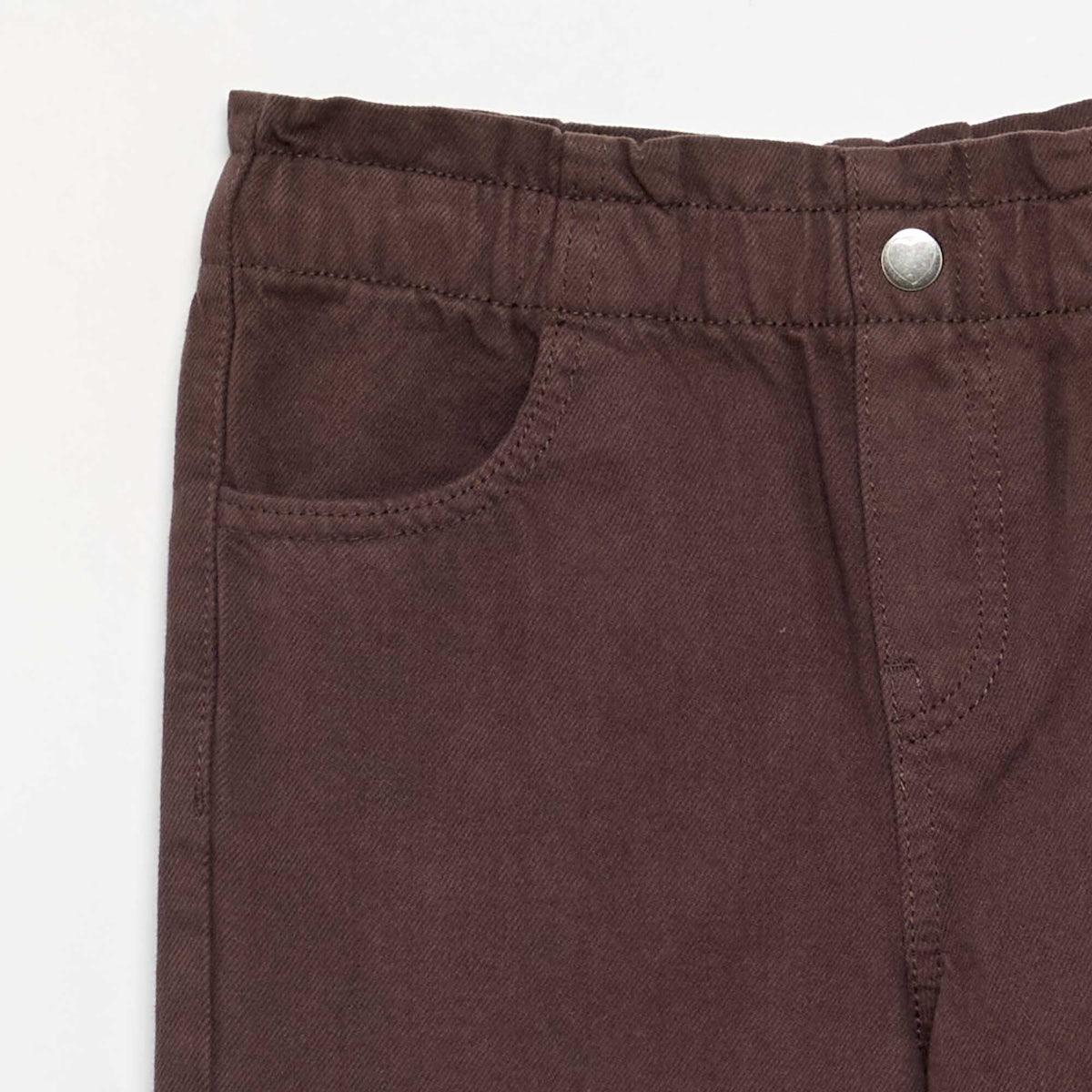 Pantalon large en denim MARRON