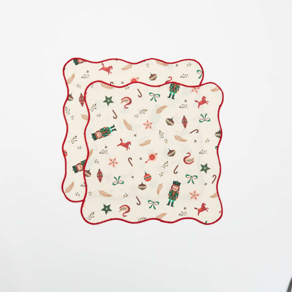Lot de 2 serviettes de table imprimées 'Noël' - KIABI Home ECRU