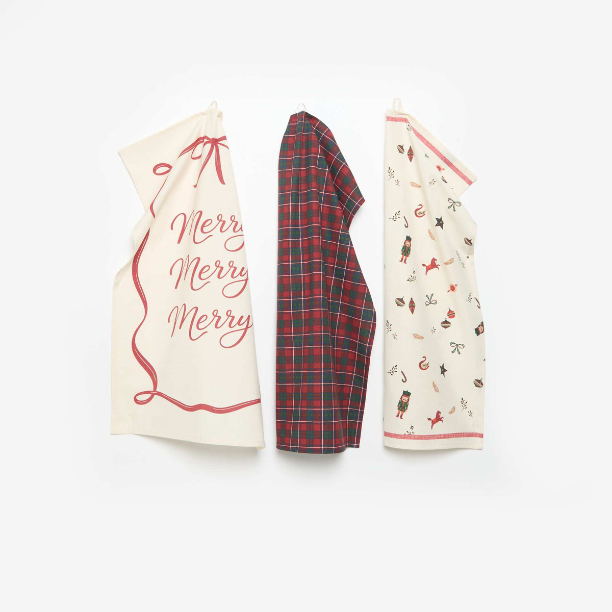 Lot de 3 torchons imprimés - KIABI Home ECRU