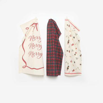 Lot de 3 torchons imprimés - KIABI Home ECRU