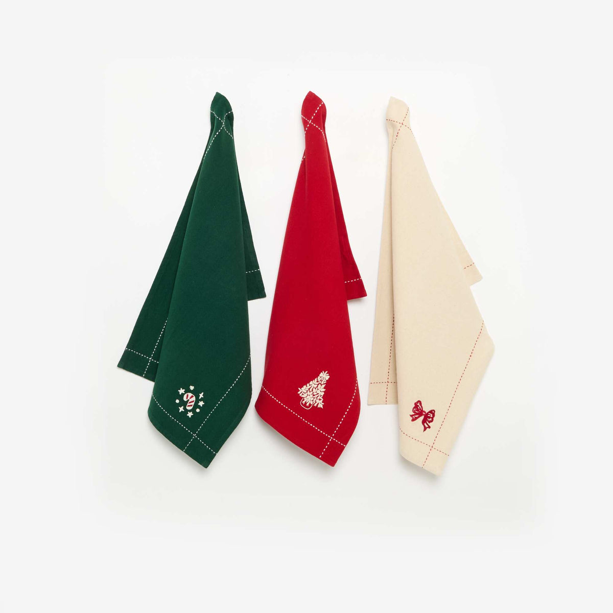 Lot de 3 torchons - KIABI Home ROUGE