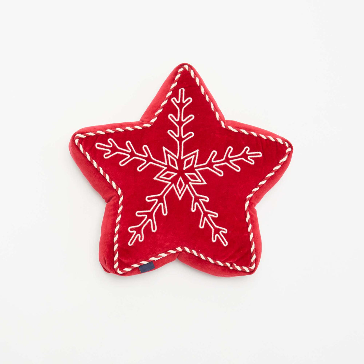 Coussin en forme d'étoile de Noël ROUGE