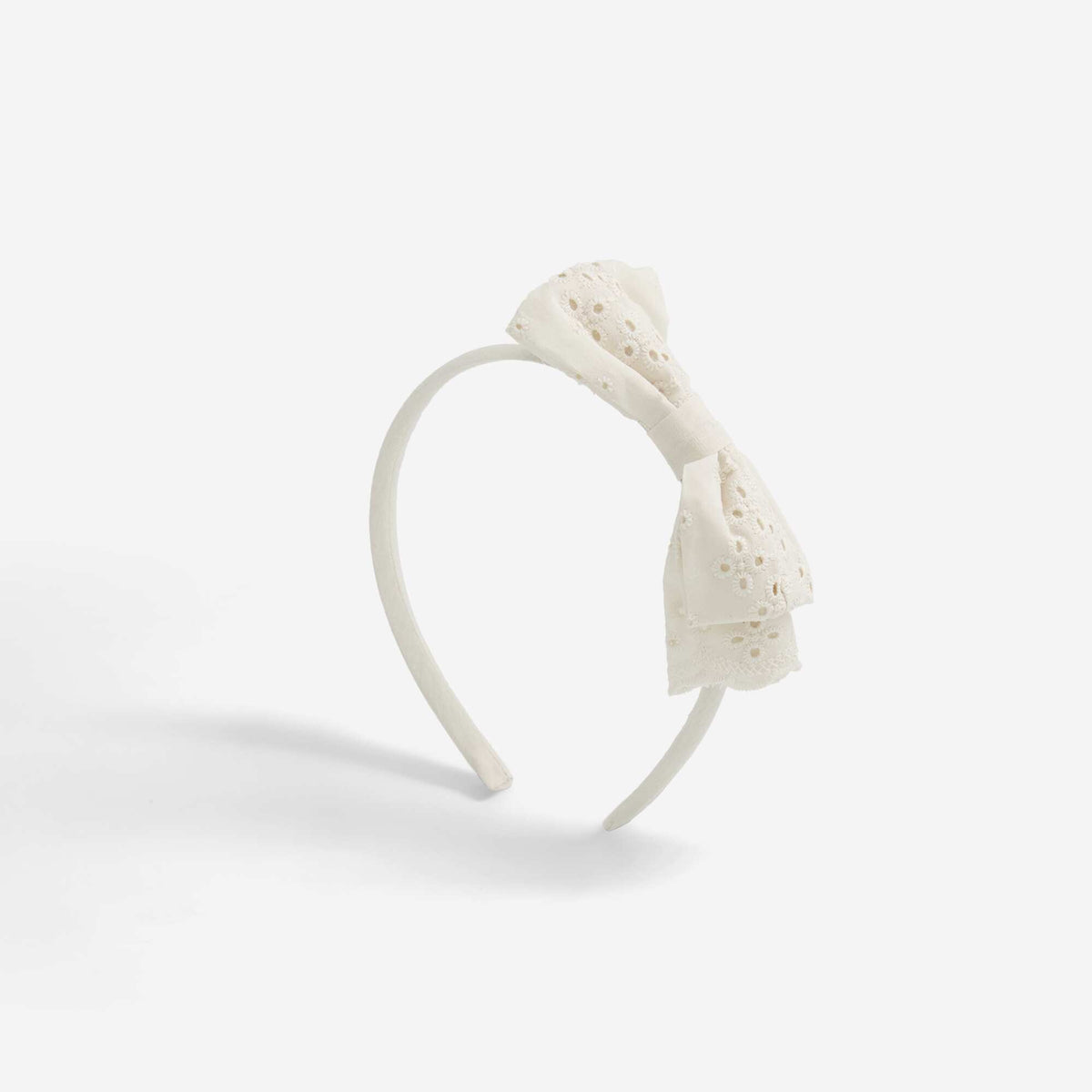 Serre-tête avec nœud fantaisie BLANC