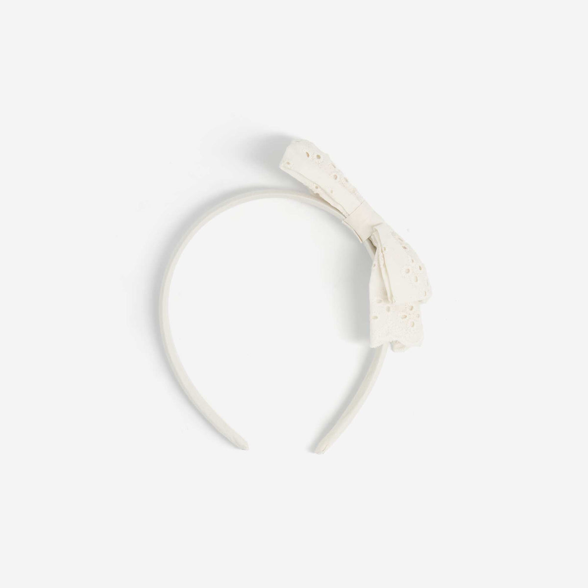 Serre-tête avec nœud fantaisie BLANC
