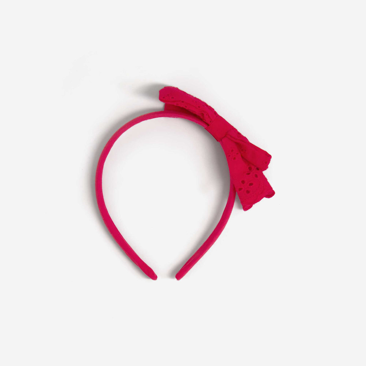 Serre-tête avec nœud fantaisie ROUGE