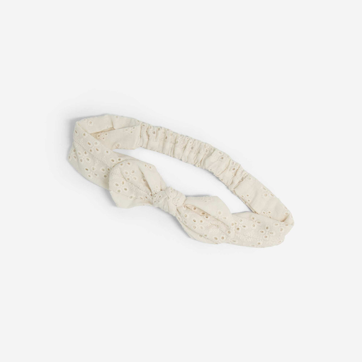 Bandeau en broderie anglaise pour les cheveux BLANC