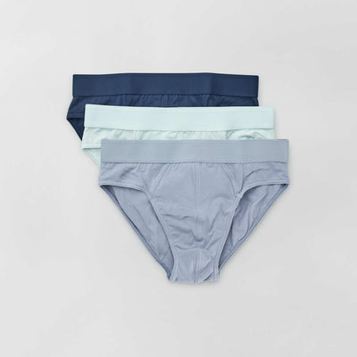 Lot de 3 slips unis Vert/gris/bleu
