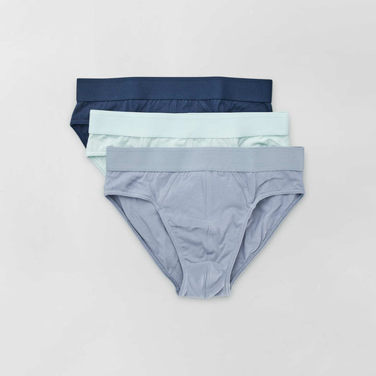 Lot de 3 slips unis Vert/gris/bleu