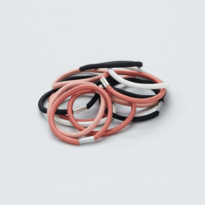 Lot de 15 élastiques unis rose