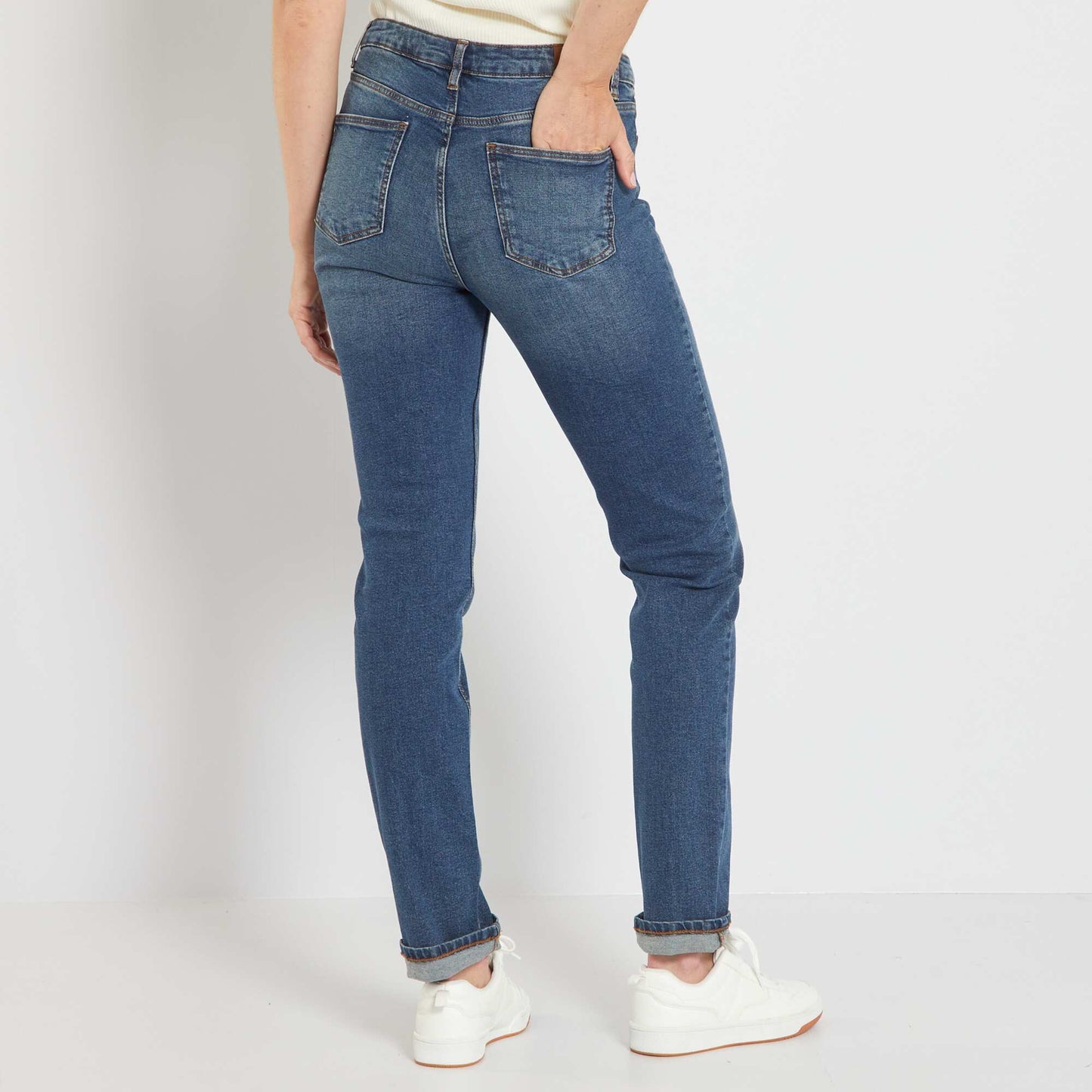 Jean regular taille haute - L30 Stone