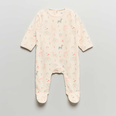 Pyjama dors-bien en velours Rose clair