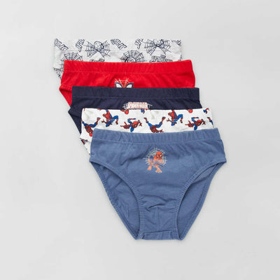 Slips 'Spider-Man' - lot de 5 Blanc/rouge
