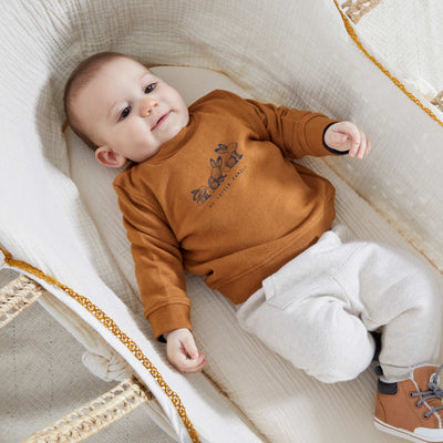Sweat en molleton fin Marron