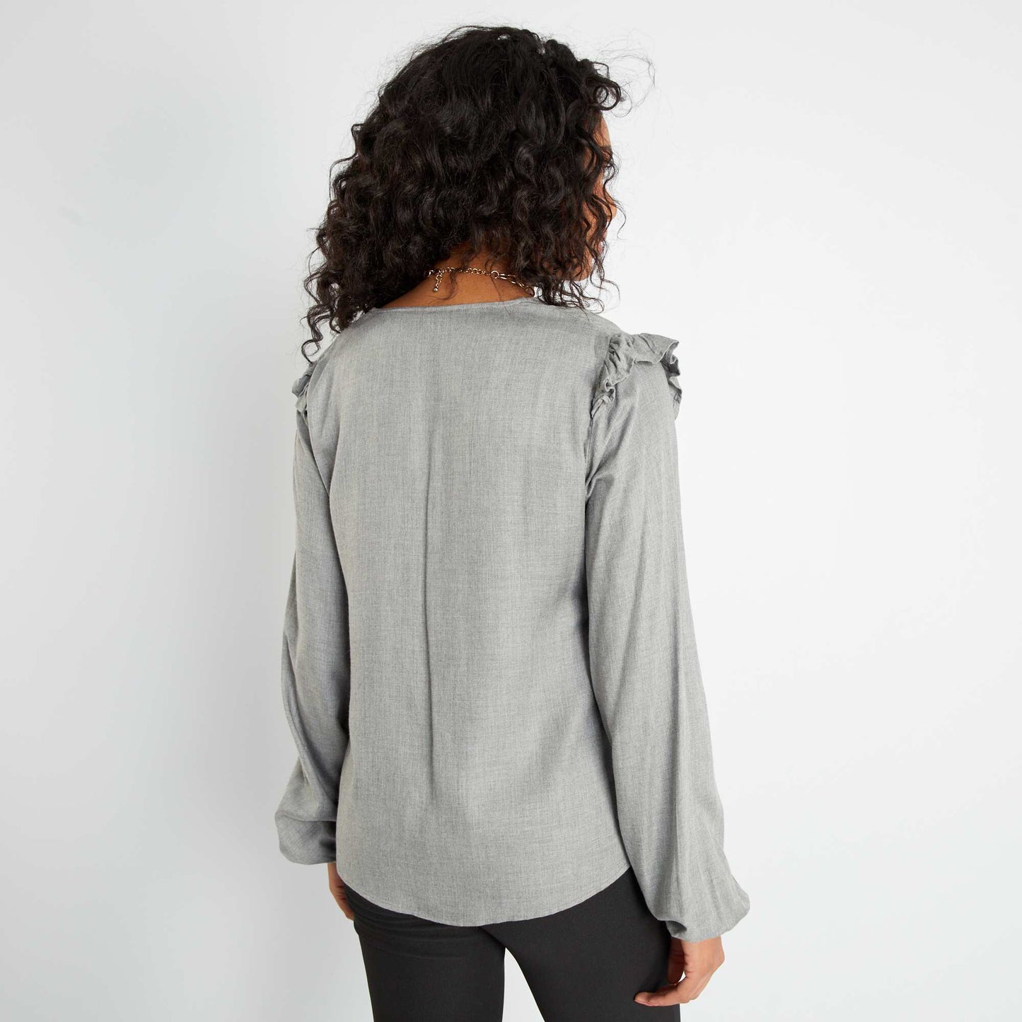 Blouse unie Gris