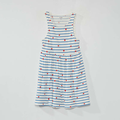 Robe sans manches à motifs Bleu