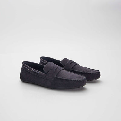 Mocassins en suédine Bleu