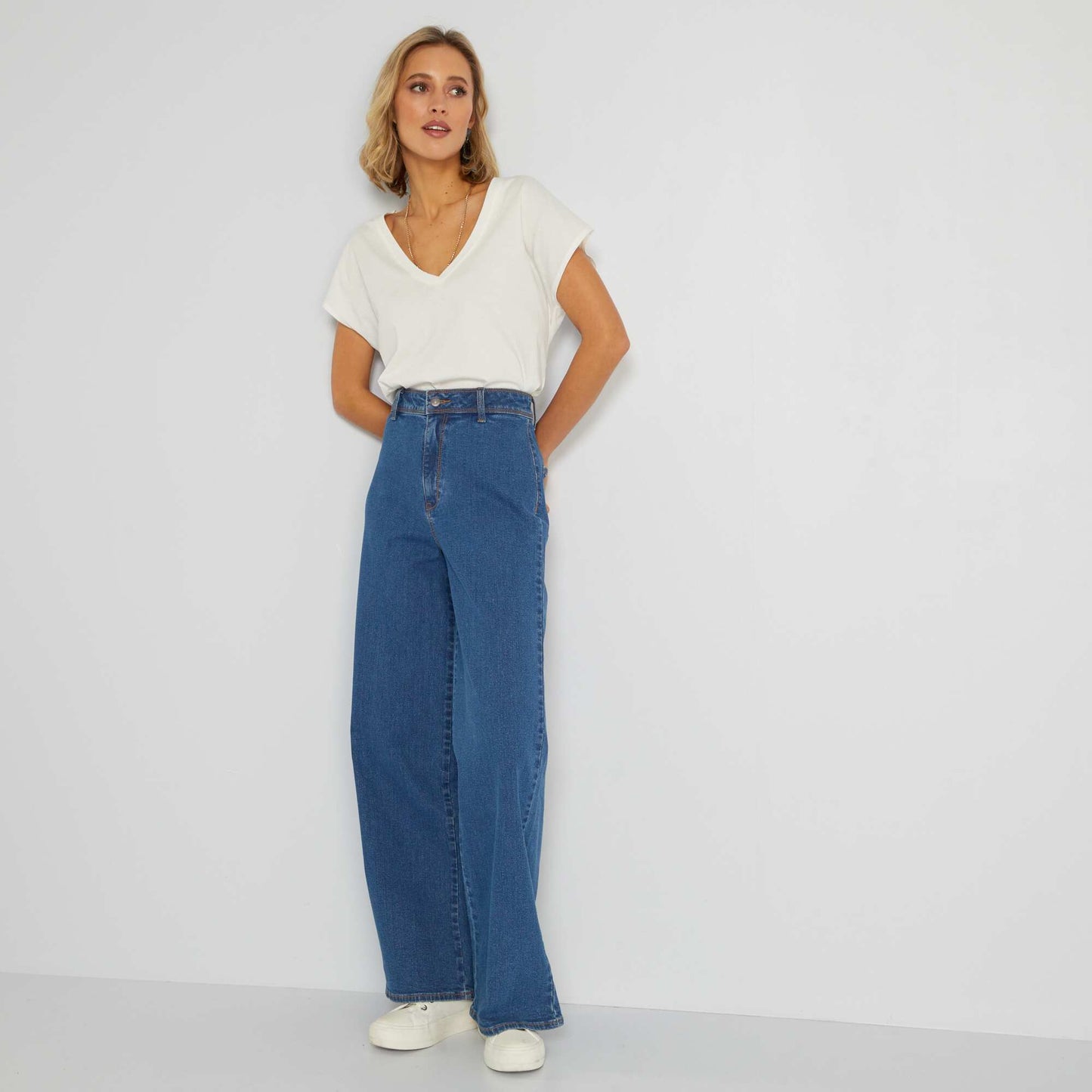 Jean wide leg Stone