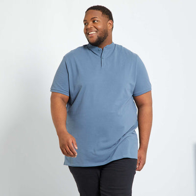Polo en maille piqué Bleu