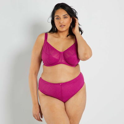 Soutien-gorge corbeille en dentelle rose