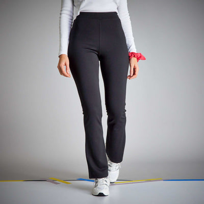 Pantalon flare/bootcut en maille milano noir
