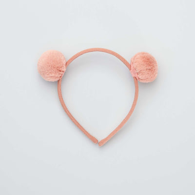 Serre-tête pompom Rose