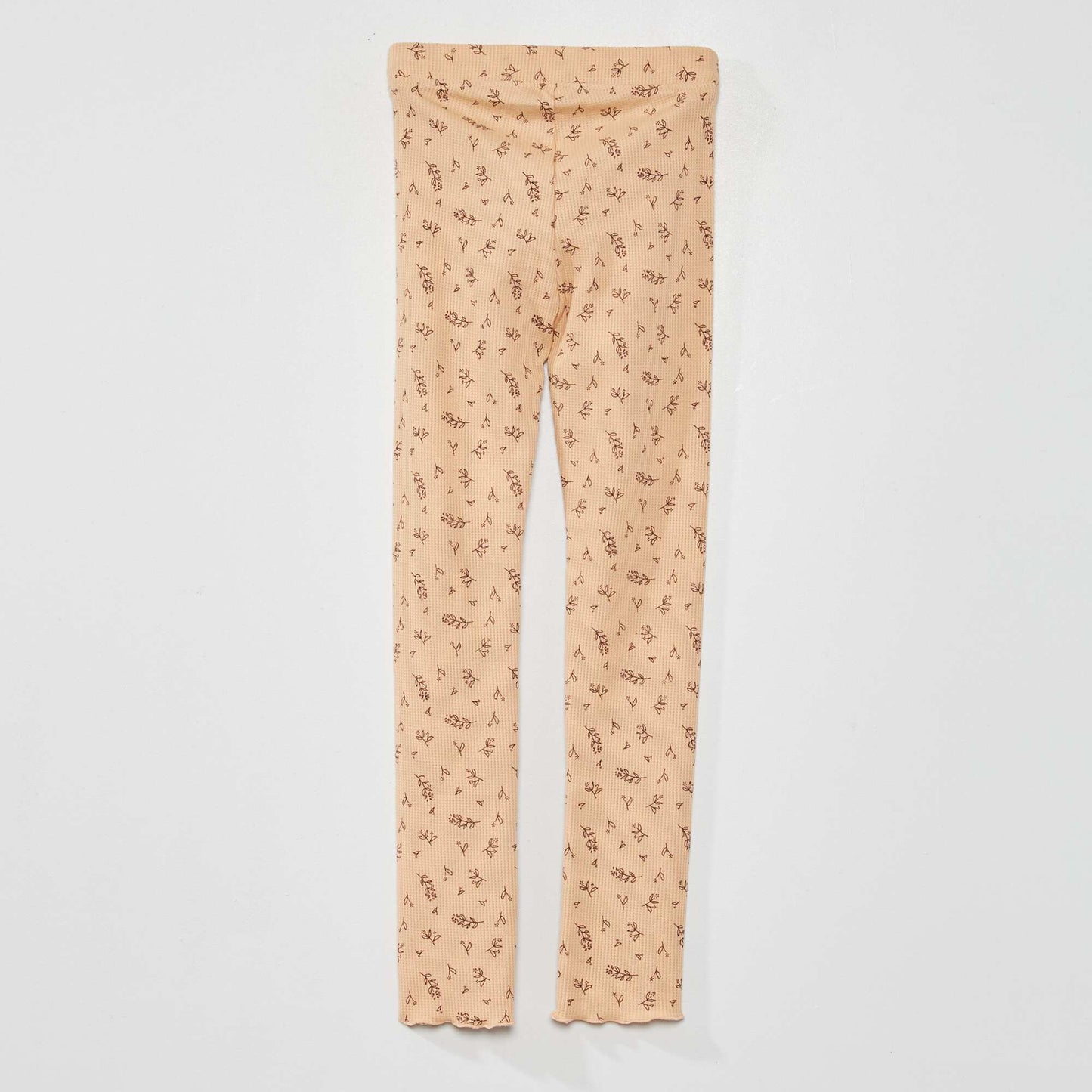 Legging en nid d'abeille avec imprimé Beige