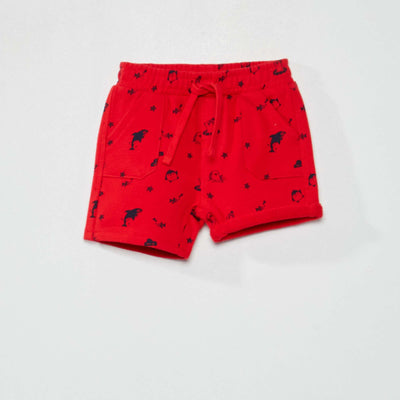 Short en coton Rouge