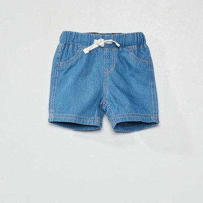 Short bermuda en denim stretch Bleu denim