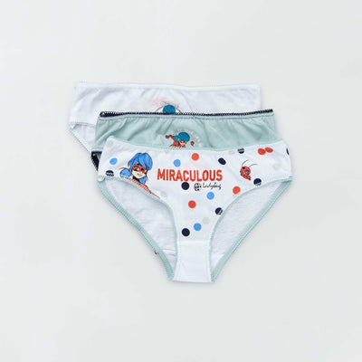 Lot de 3 culottes 'Miraculous' Bleu/blanc