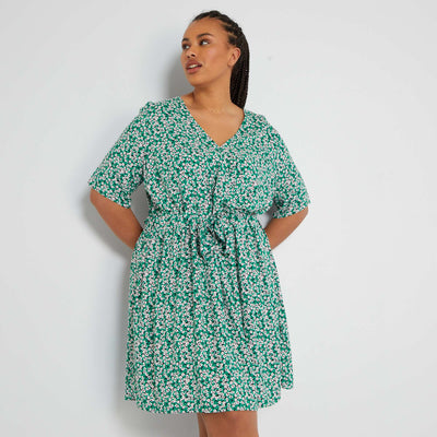 Robe courte avec imprimé VERT