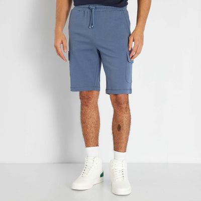 Short avec poches en molleton Bleu nuit
