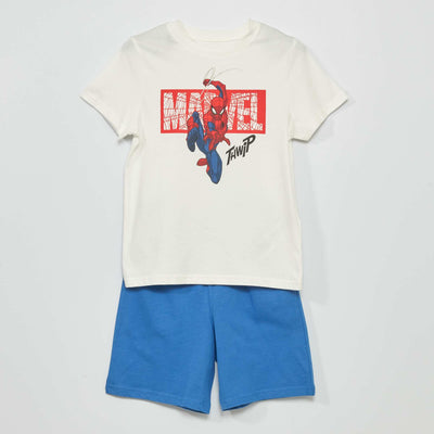 Pyjama court 'Spider-Man' - 2 pièces Blanc