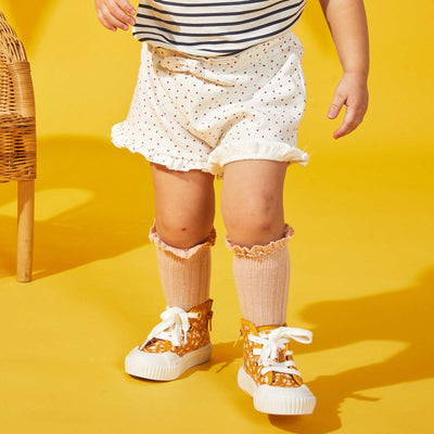 Short en jersey avec imprimé Blanc
