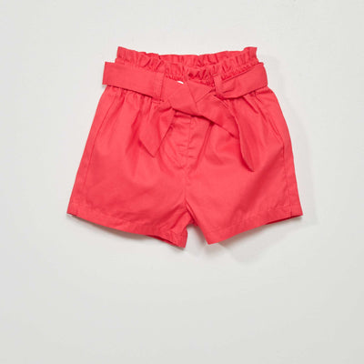 Short en popeline rose azalée