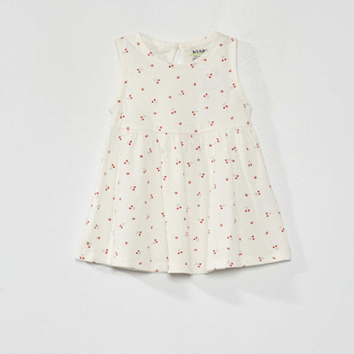 Robe en jersey sans manches Blanc