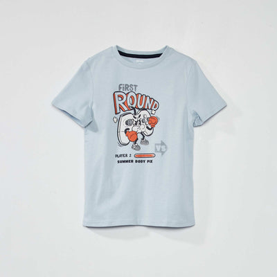 Tee-shirt imprimé Bleu