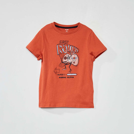 Tee-shirt imprimé Marron