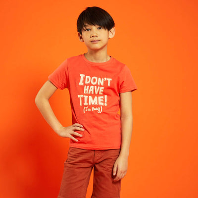 T-shirt en jersey avec imprimé Orange