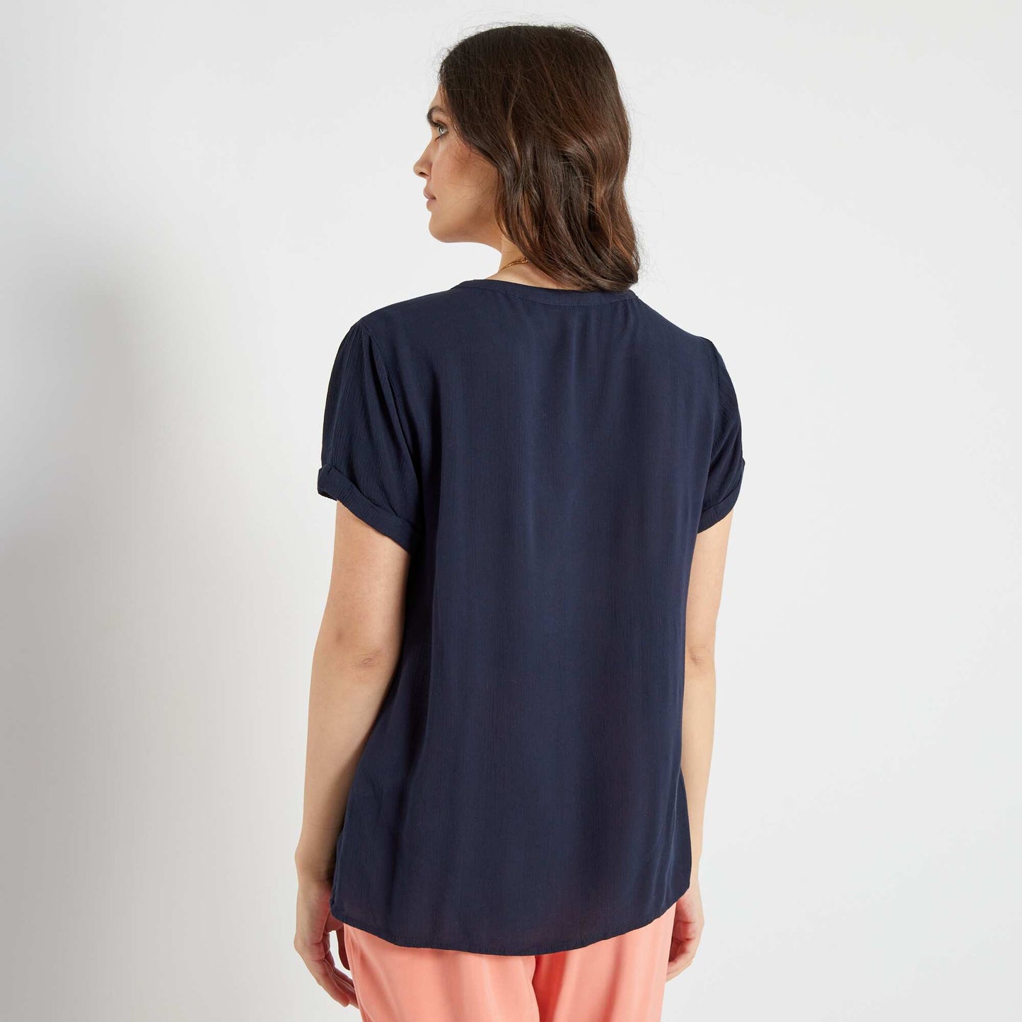 Blouse fluide bleu marine