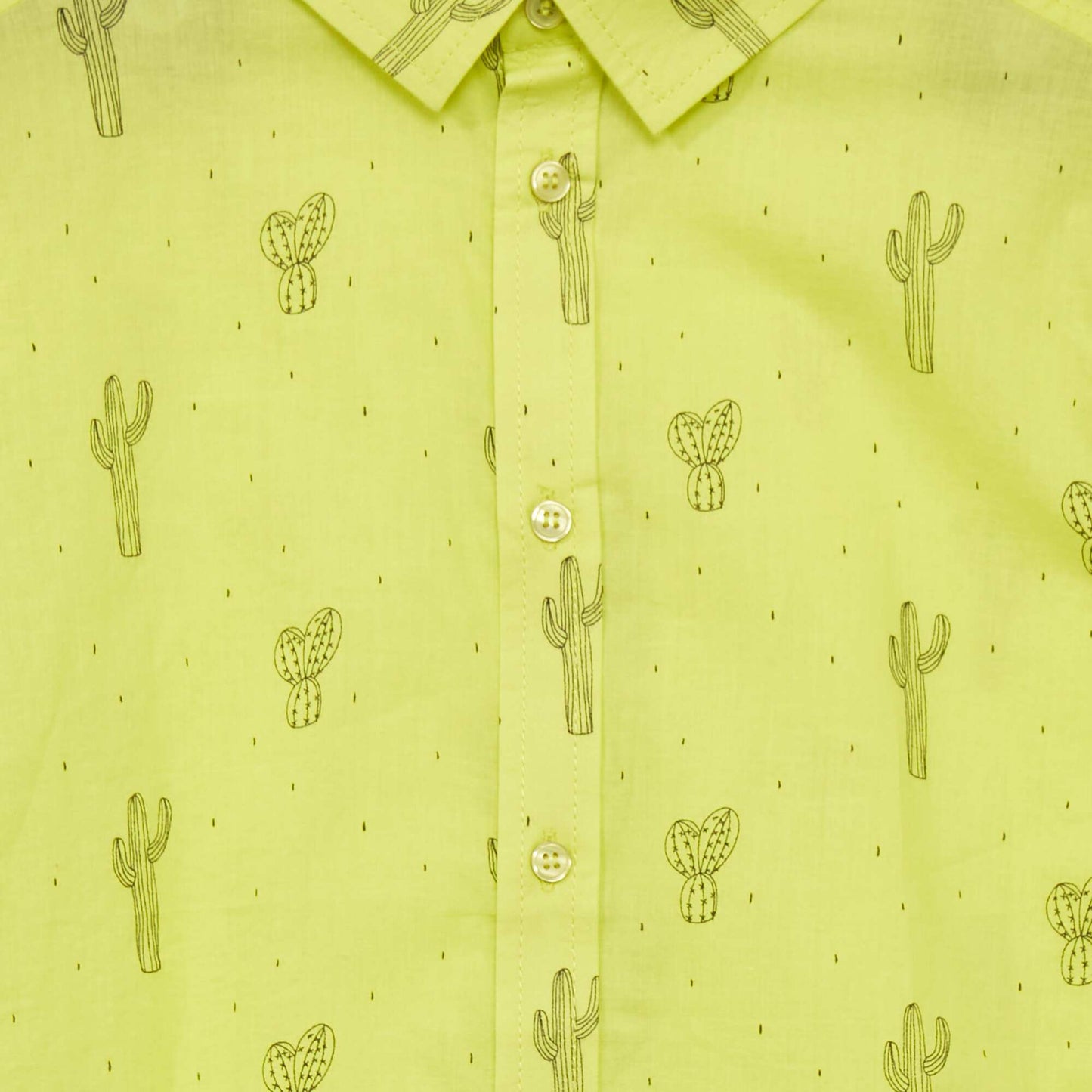 Chemise à manches courtes Jaune vert