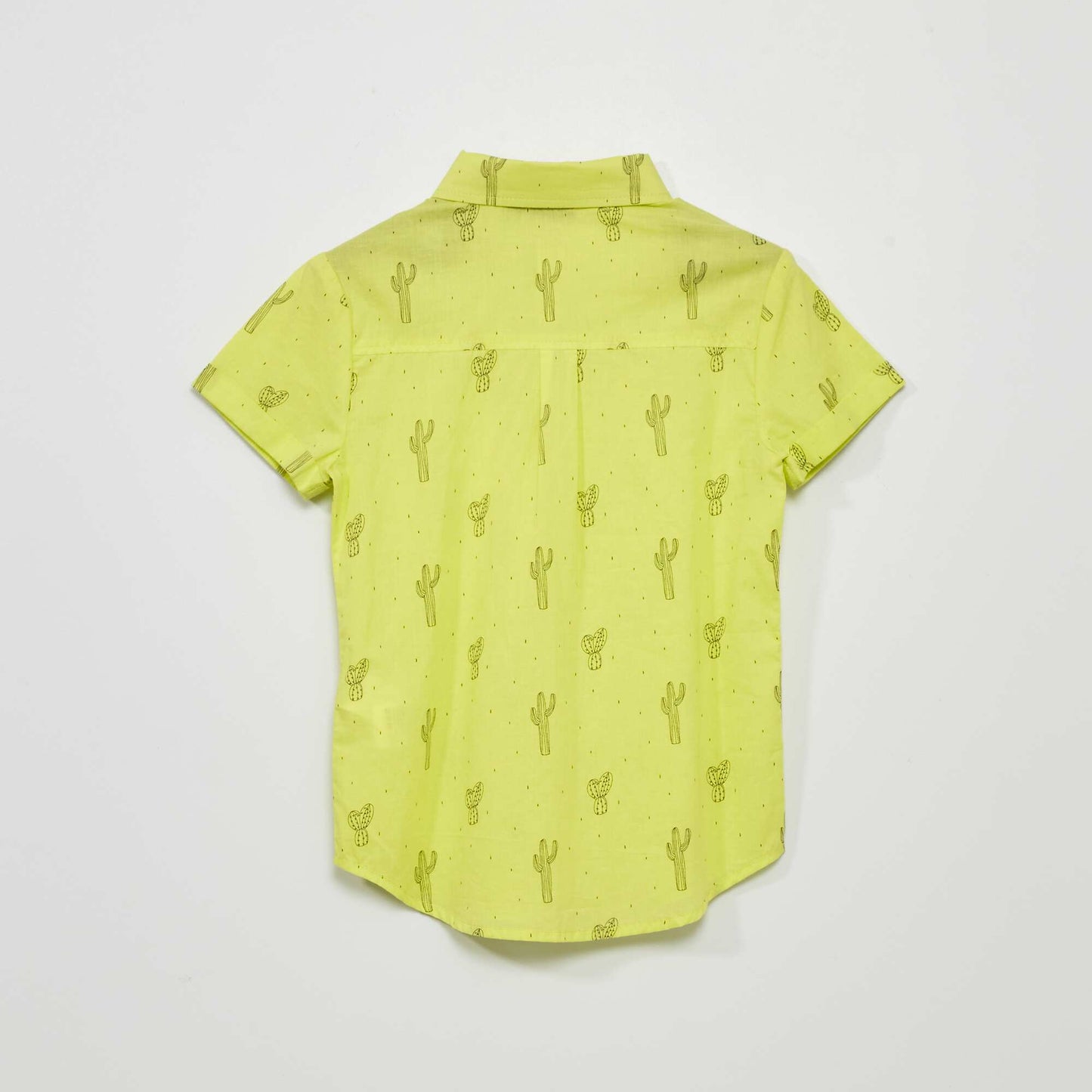 Chemise à manches courtes Jaune vert