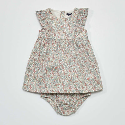 Robe en voile de coton Blanc