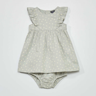 Robe en voile de coton Vert