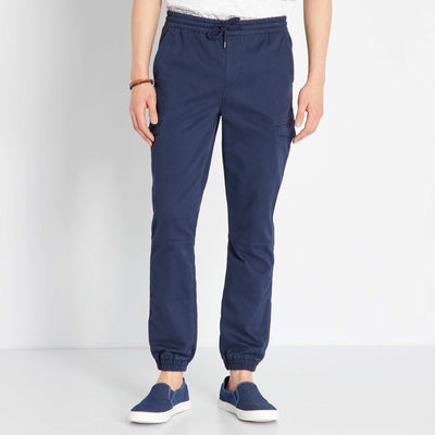 Pantalon slim avec poches à rabats Bleu