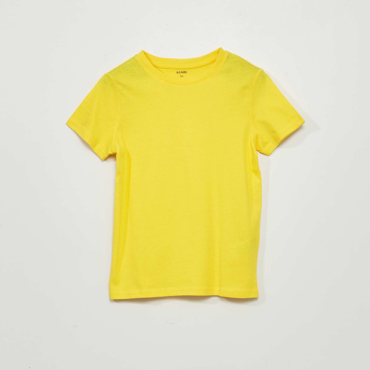 T-shirt uni manches courtes Jaune