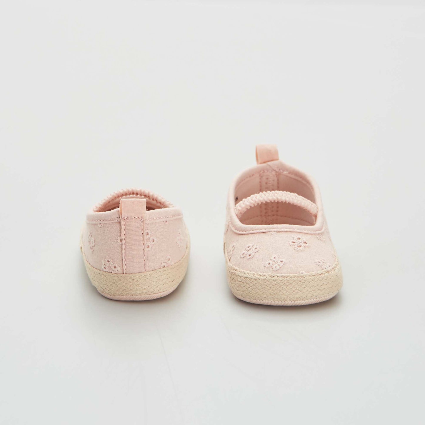 Espadrille avec broderie anglaise Rose