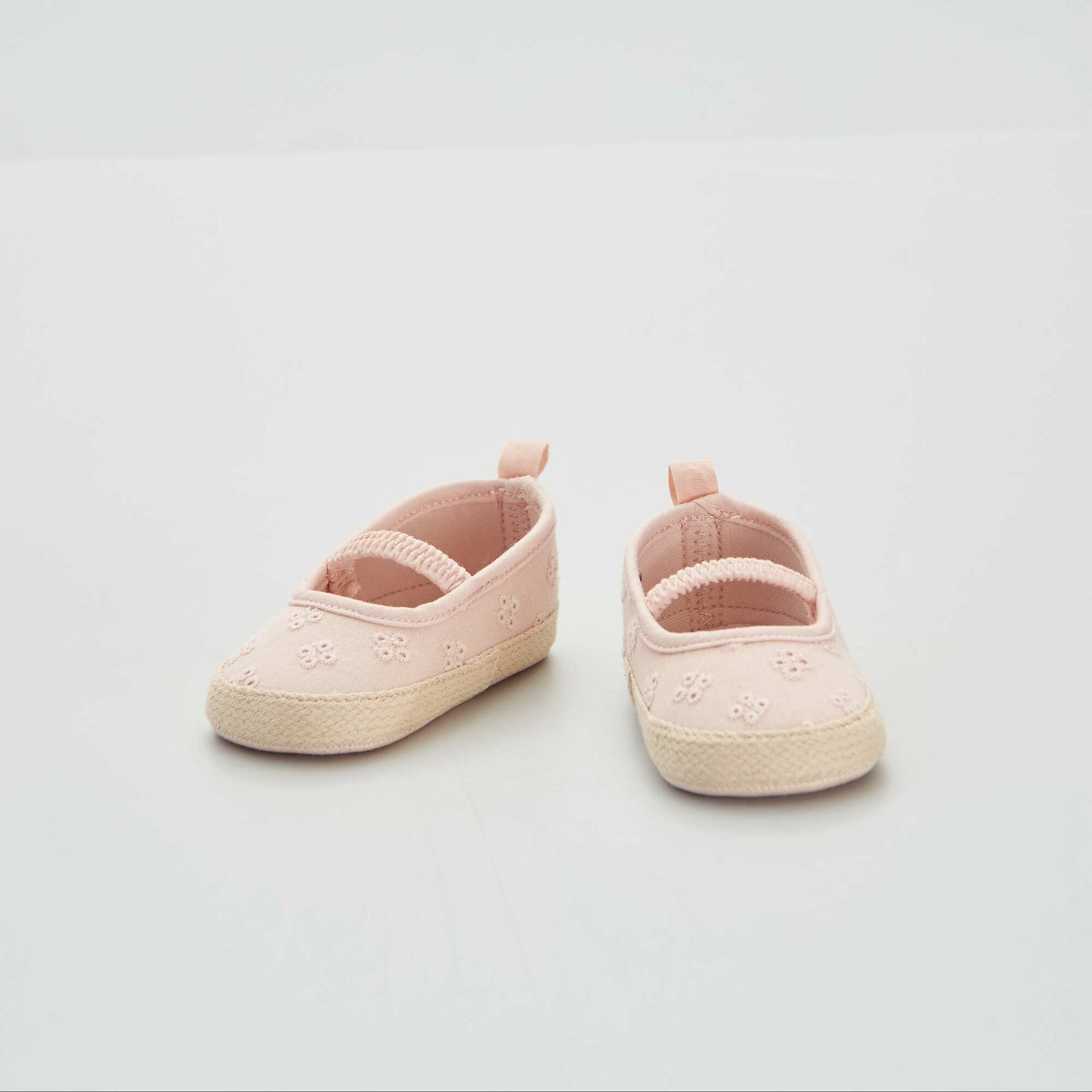 Espadrille avec broderie anglaise Rose