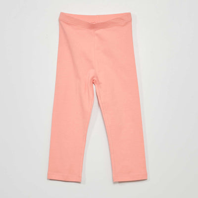 Legging court en jersey uni Rose clair